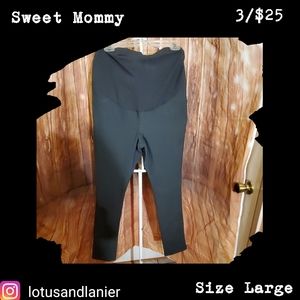 Sweet Mommy Maternity Charcoal Pants Sz X Large 3/$25